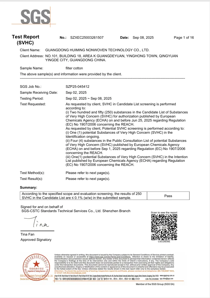 SVHC report preview subject to confirmation