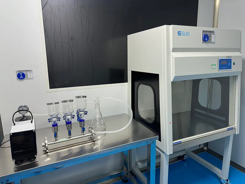 Clean bench and filtration test setup in Huiming laboratory